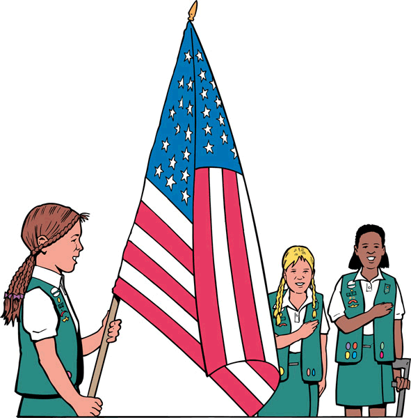 591x600 Cub Scout Flag Ceremony Clipart