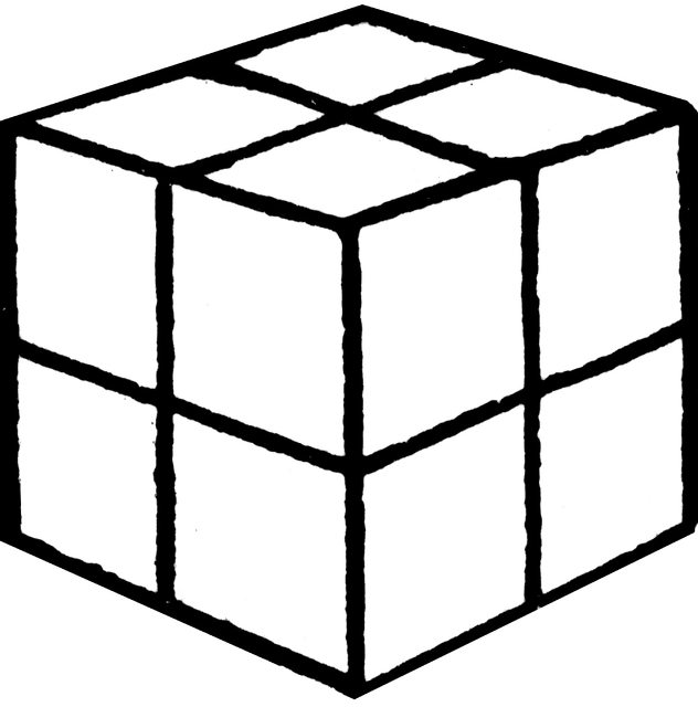 632x640 Froebel's Divided Cube (Eight Smaller Cubes) Clipart Etc