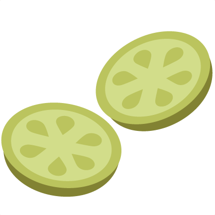 432x432 Large Cucumber Slices Clip Art Image