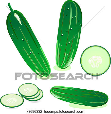 450x463 Clipart Of Cucumber K3696332