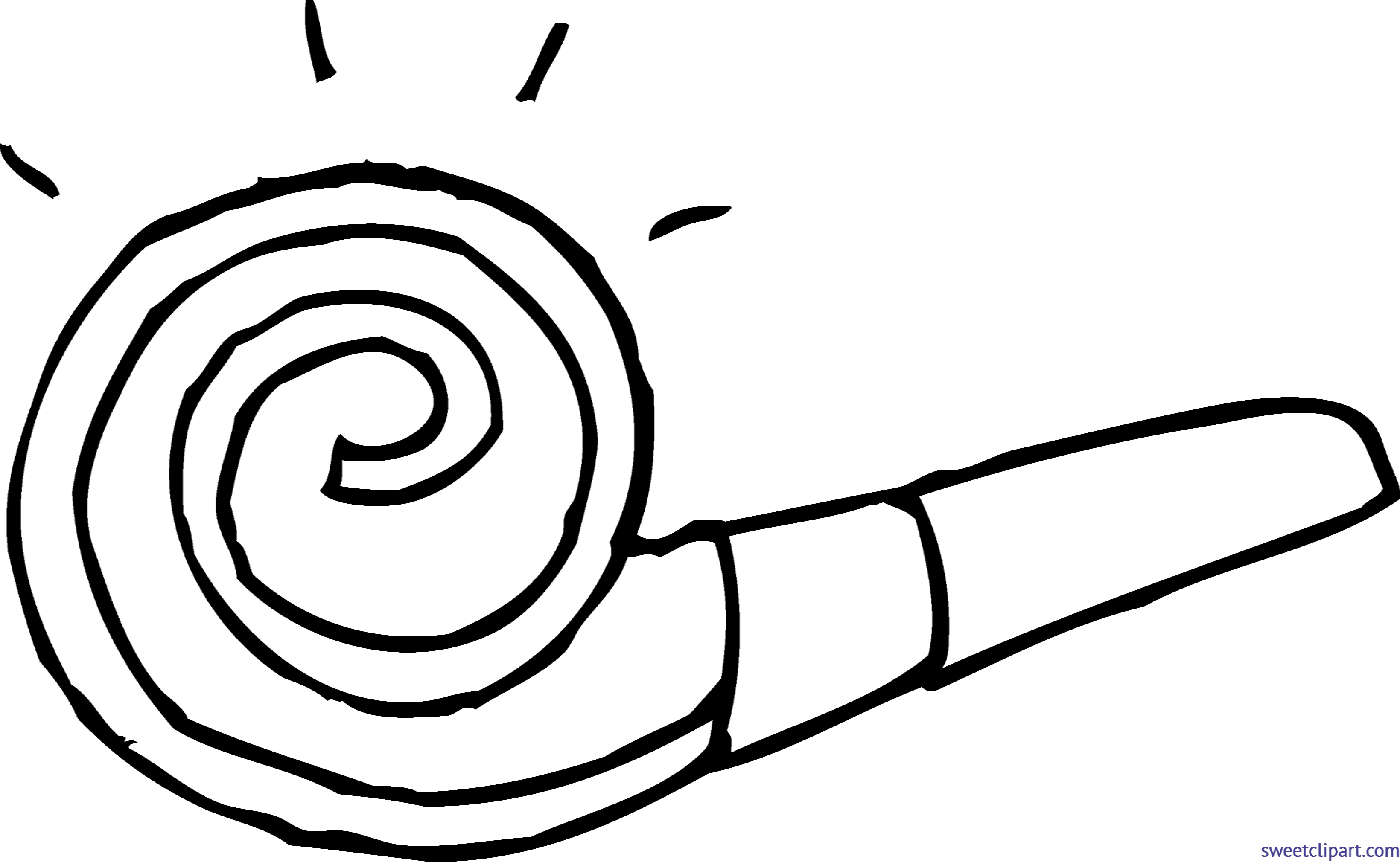 3280x2021 Party Blower Coloring Page Clip Art