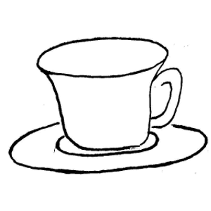 300x300 Cup Clipart Black And White Clipart Panda