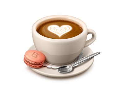 400x300 Valentine's Day Coffee Icons, Coffee And Cups