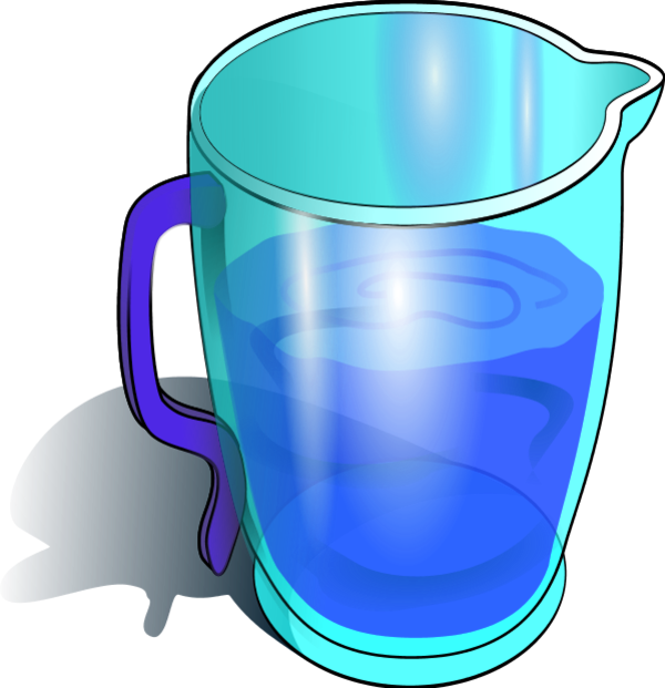 600x621 Blue Water Clipart Jug Water