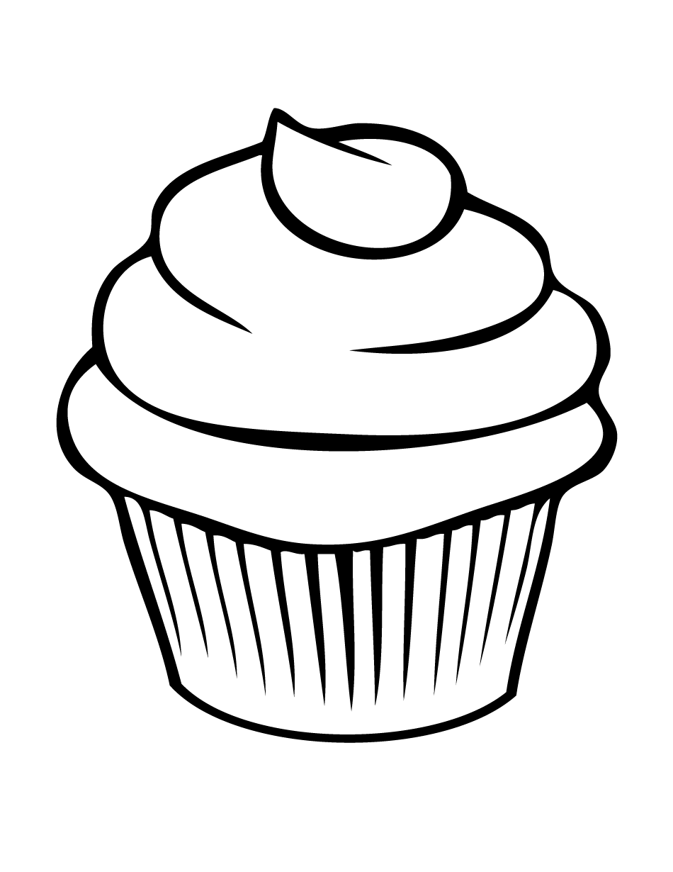 950x1230 Cupcake Outline Clip Art Clipart