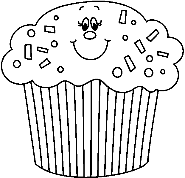 621x600 Best Cupcake Clipart Black And White
