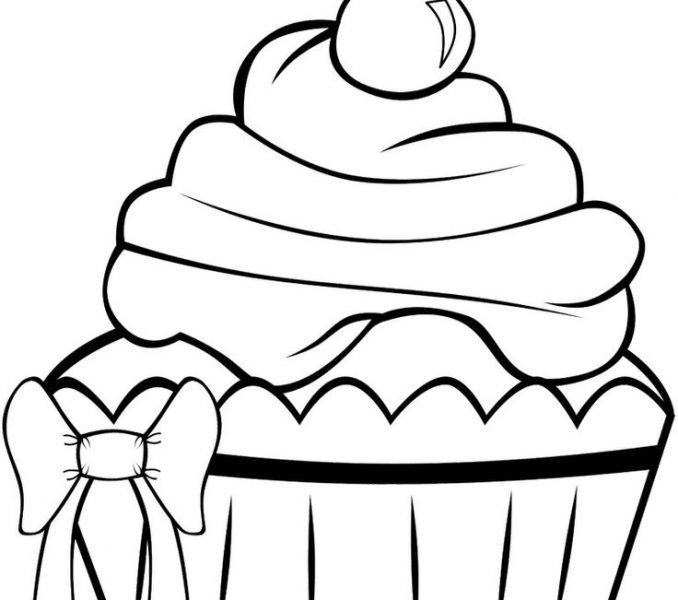 678x600 Cupcakes Coloring Cute Cupcake Coloring Page Cupcakes Art Clipart