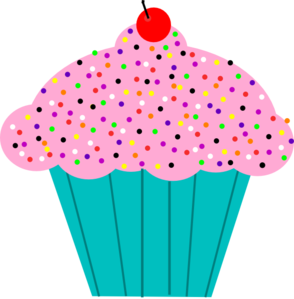 294x299 Pink Frosted Cupcake Clip Art