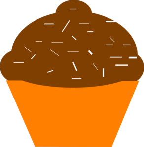 292x297 Cupcake Brown Orange Png, Svg Clip Art For Web