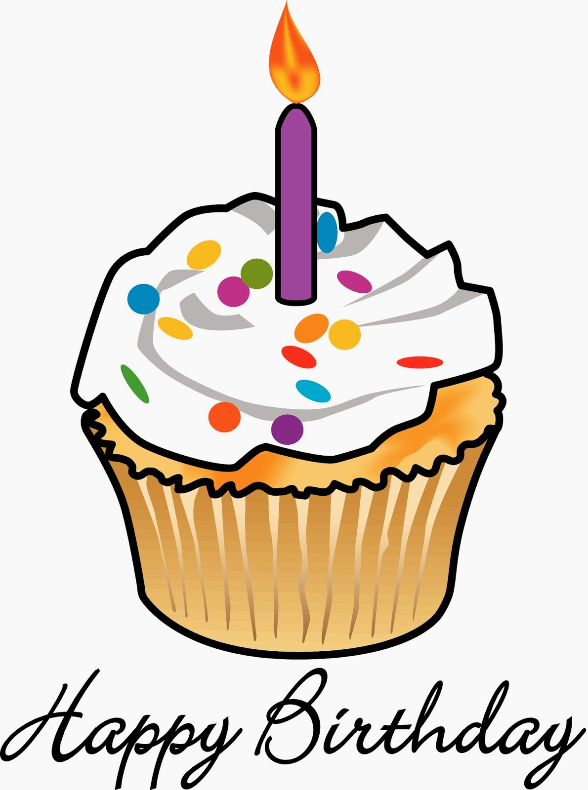1190x1600 Drawn Cupcake Candle Drawing