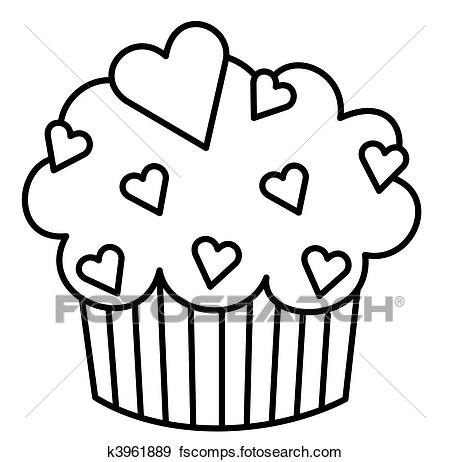 450x462 Stock Illustration Of Heart Cupcake K3961889