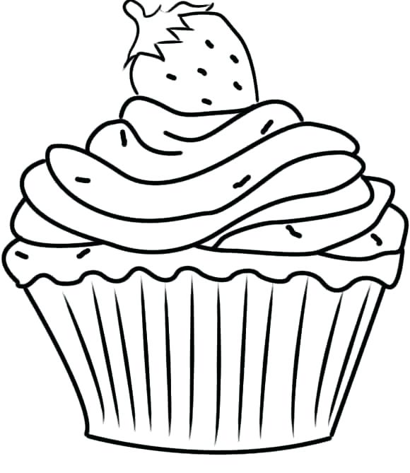 580x669 Download Coloring Page With Cupcake Color By Numbers Educational