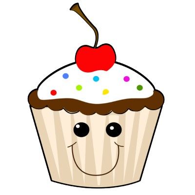 400x400 Cute Cupcake Clipart With Faces Google Search Cupcakes