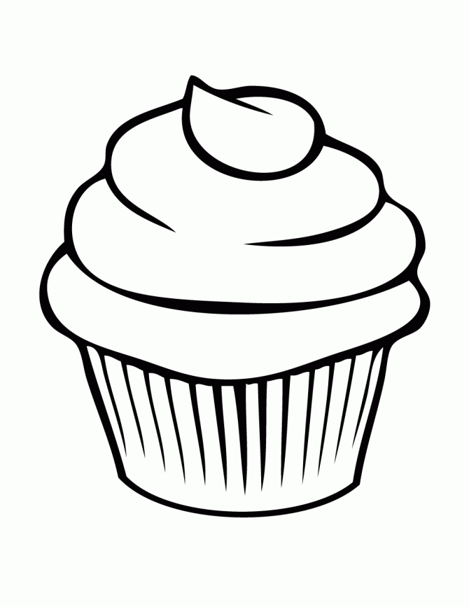 670x867 Template Black And White Cupcake Clipart