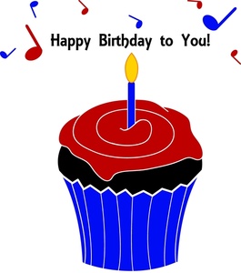 265x300 June Birthday Cupcake Clipart