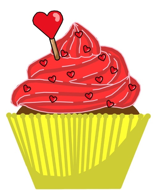537x615 Valentine Cupcake Clipart Letters Example