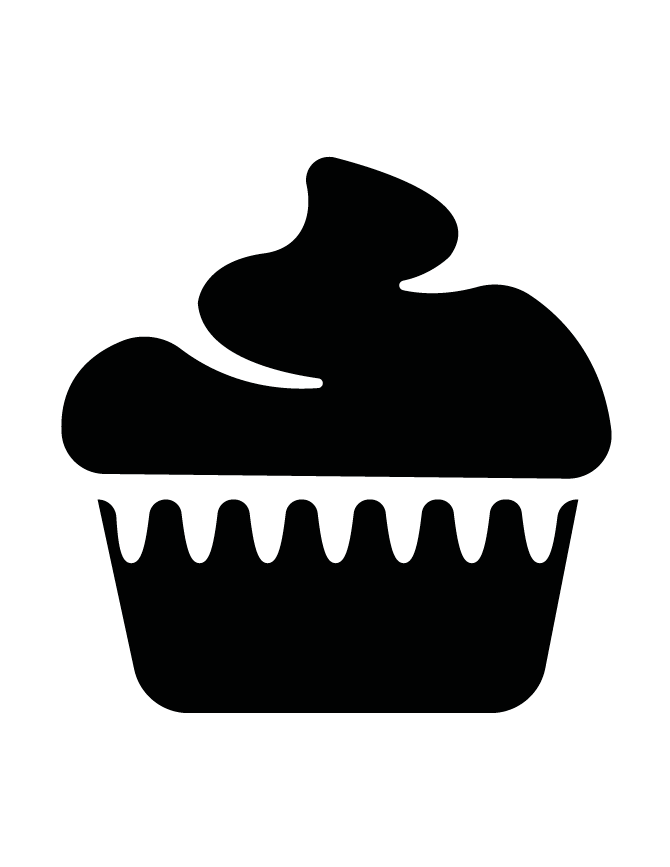 670x867 Cupcake Silhouette 6 H Amp M Coloring Pages