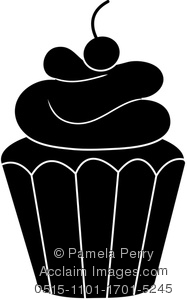 187x300 Art Image Of A Silhouette Of A Cupcake Icon