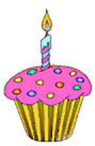 196x300 Birthday Cupcake Clipart