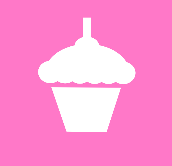 600x580 Pink Cupcake With Candle Clip Art