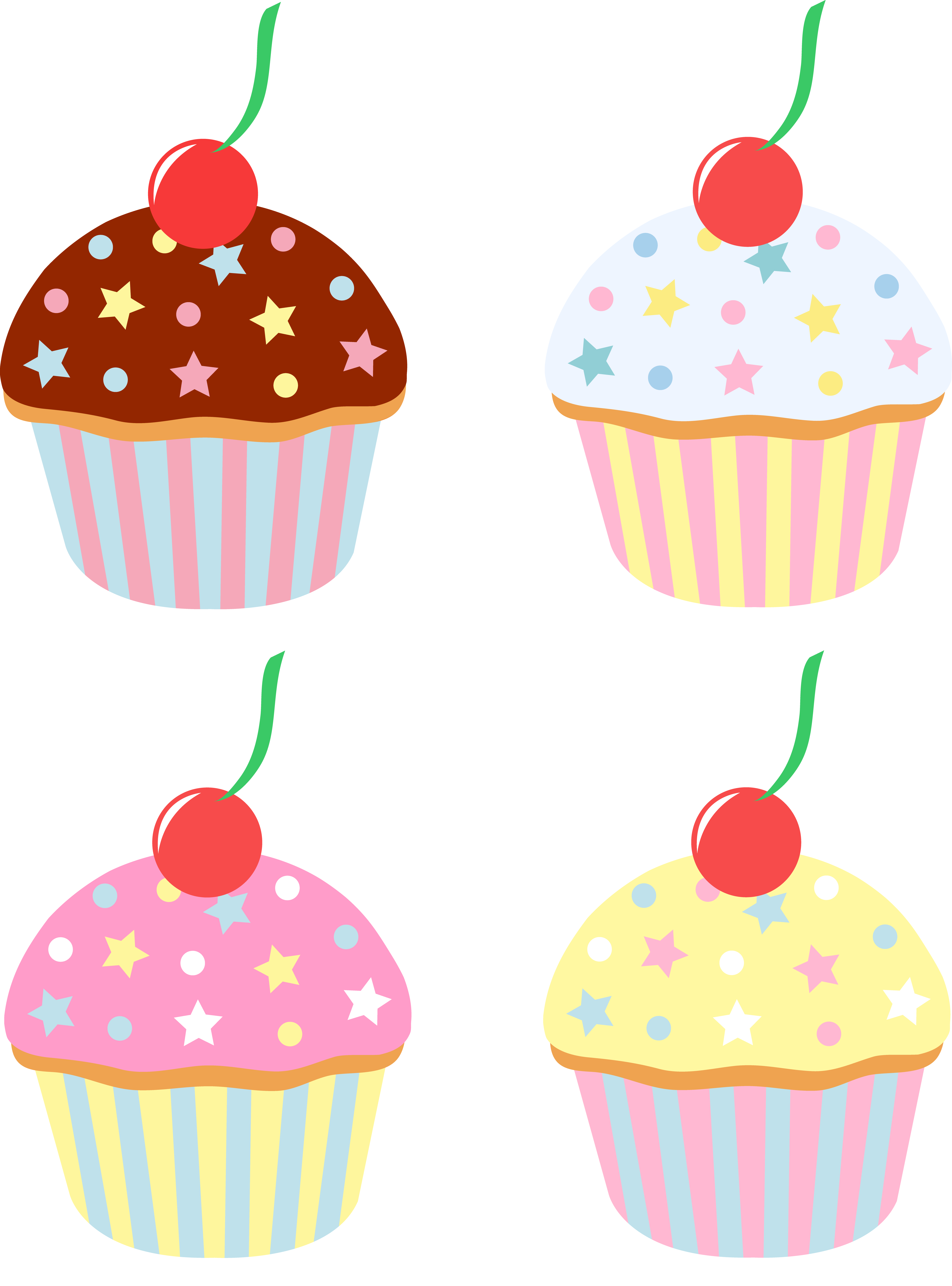 5400x7295 Vanilla Cupcake Clipart Sprinkle Clipart