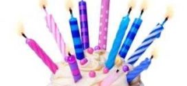 272x125 Birthday Cupcake With Pink Candle And Streamers On Images