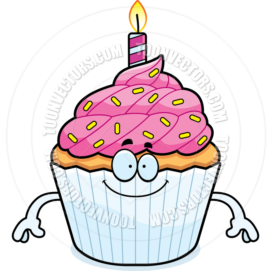 940x940 Cartoon Cupcake Happy (Birthday Candle) By Cory Thoman Toon