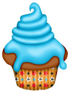 229x300 Cupcake Clipart Blue And Green