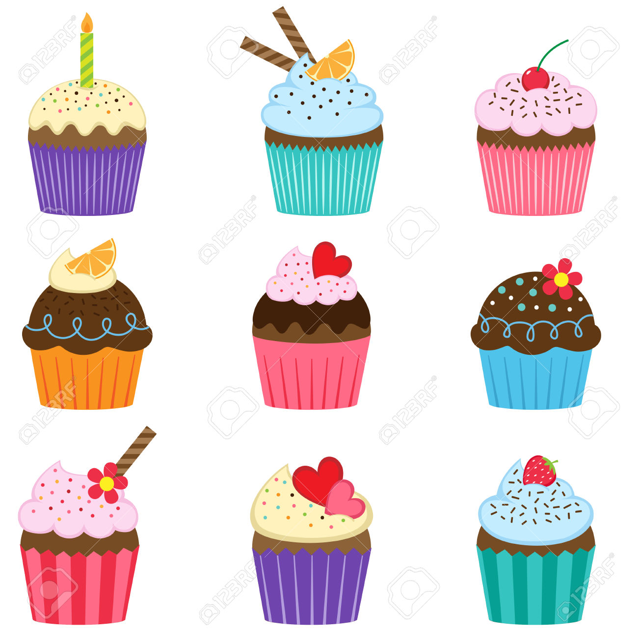1300x1300 Cupcake Clipart Nine