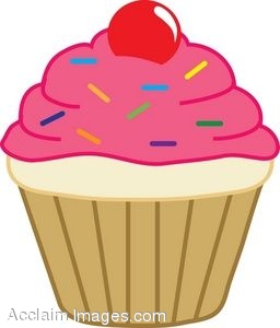 256x300 Cute Cartoon Cupcakes Clipart