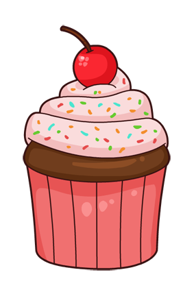 286x429 Free Cartoon Cupcake Clipart