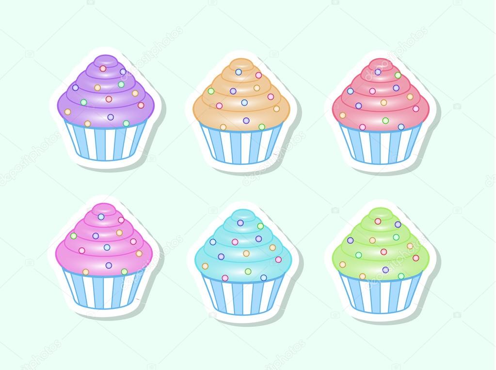 1023x763 Vector Cartoon Cupcakes Stock Vector Yasnatendp
