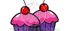 272x125 Cartoon Cupcakes Clipart Picture Royalty Free Cupcake Clip Art