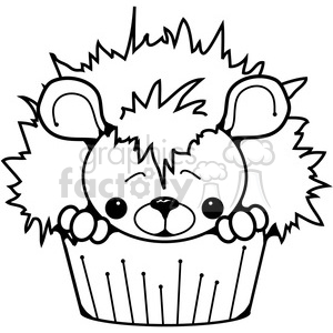 300x300 Royalty Free Cupcake Hedgehog 387246 Vector Clip Art Image