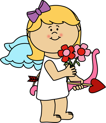 345x400 Girl Cupid Clip Art