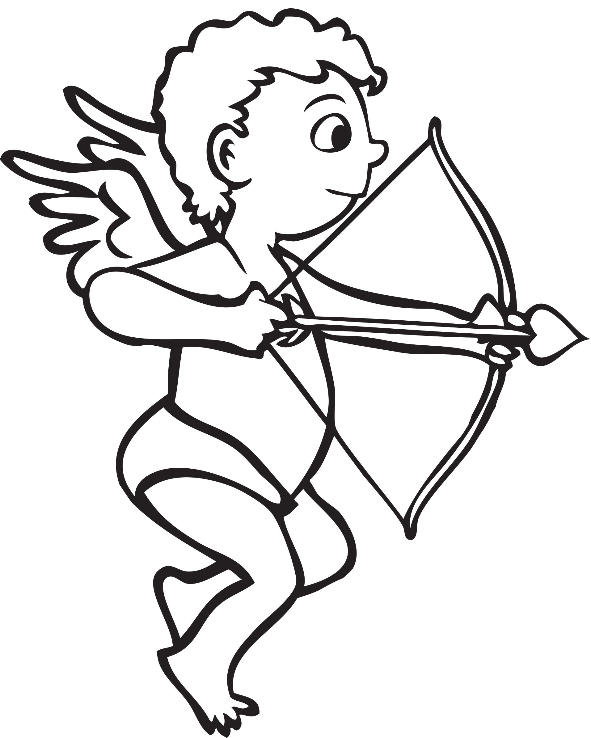 1913x2389 Cupid Clipart Black And White