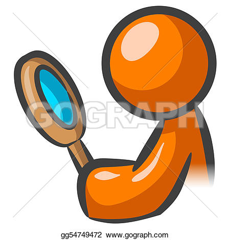 450x470 Orange Clipart Magnifying Glass