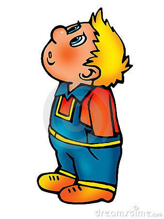 338x450 Curious Black Boy Clipart