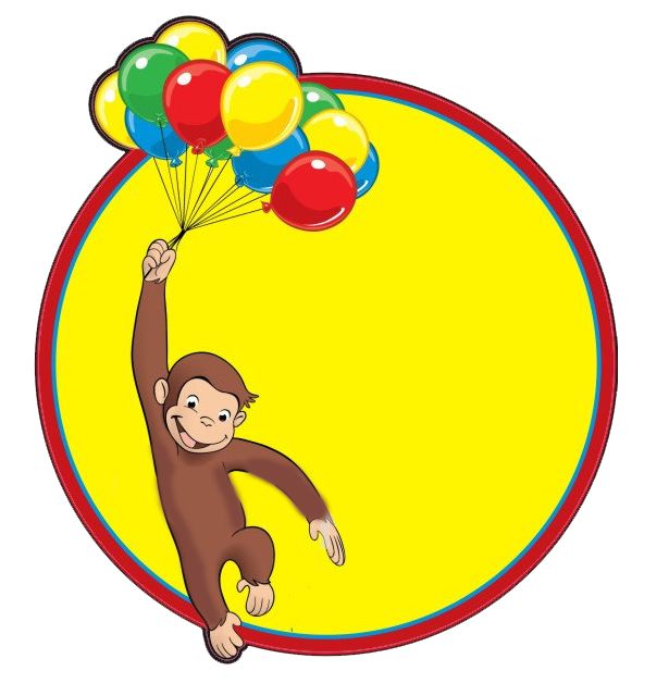 615x640 Birthday Clipart Curious George