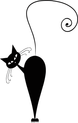 254x400 Curious Black Cat