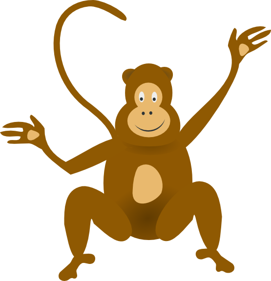 555x576 Free Printable Monkey Clip Art Curious George Clipart Quality