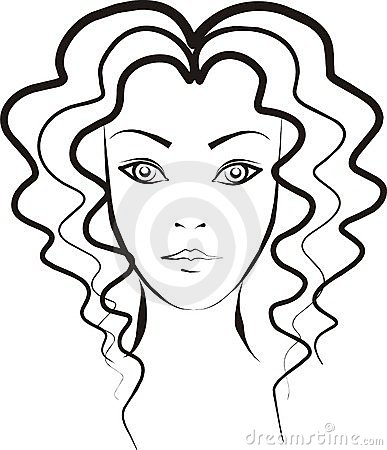 387x450 Curl Clipart Black And White