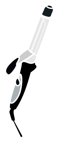 246x593 Black Curling Iron Clip Art
