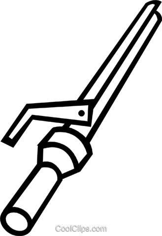 329x480 Curling Iron Royalty Free Vector Clip Art Illustration Vc048371