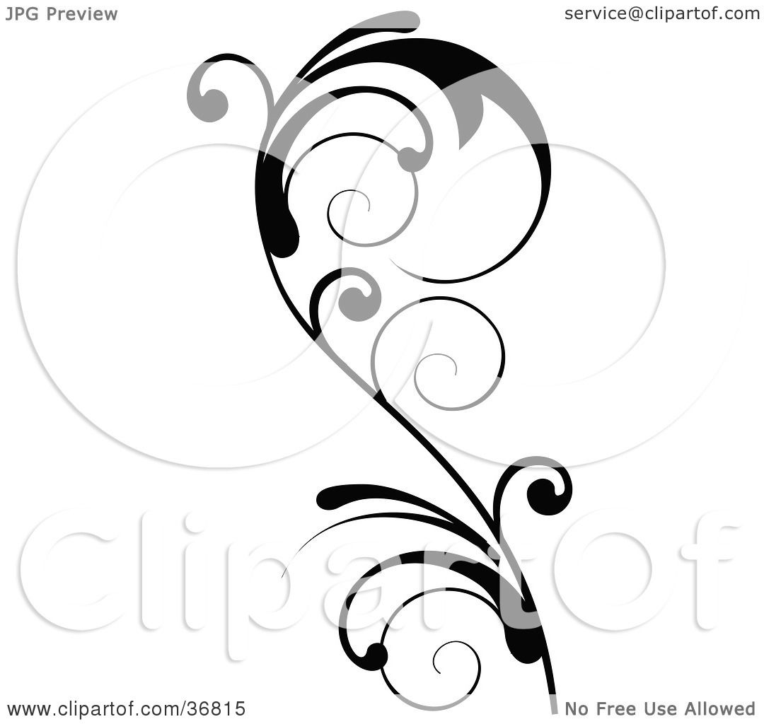 1080x1024 Clipart Illustration A Tall And Delicate Black Design Accent