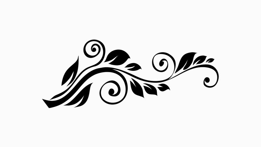 852x480 Growing Curly Vine Amp Plant Background,flower Pattern. Stock