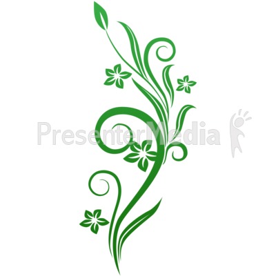 400x400 Vines Swirl Green Flowers