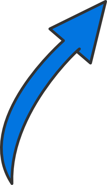 342x593 Curved Arrow Blue Arrow Clipart Kid