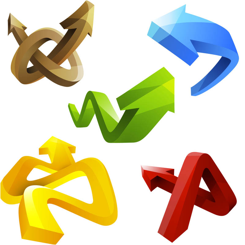 800x800 3d Curved Arrows Vector Vector Graphics Blog