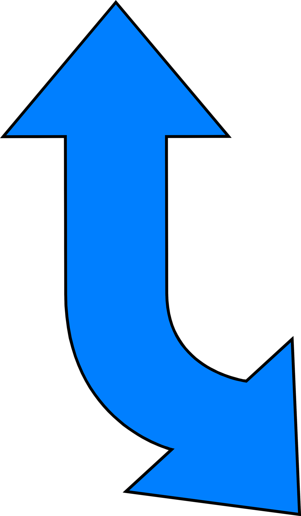 958x1641 Arrows Blue Free Stock Photo Illustration Of A Curved Up